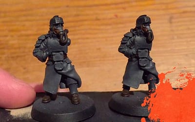Painting Krieg Grenadiers. Part 2: Base colours